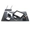 Dacasso Black Leather 8-Piece Desk Set DF-1012 - alternate 1